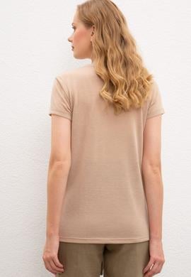 Kadın Multicolor V - Yaka T-Shirt - 50218041011