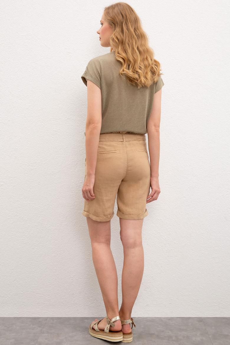 Kadın Kum Dokuma Şort - 50222924003