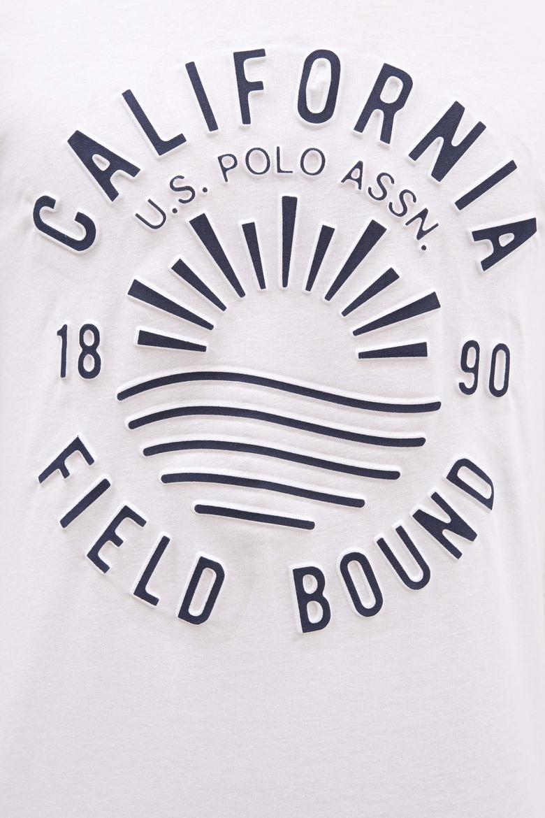 Erkek Beyaz Bisiklet Yaka T-Shirt - 50219173031