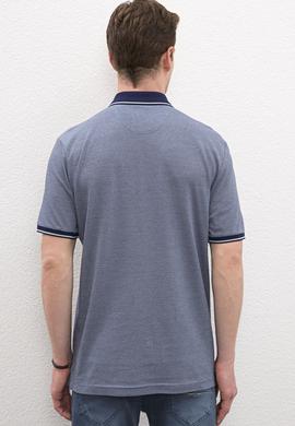 Erkek İndigo Polo Yaka Tişört - 50219209024