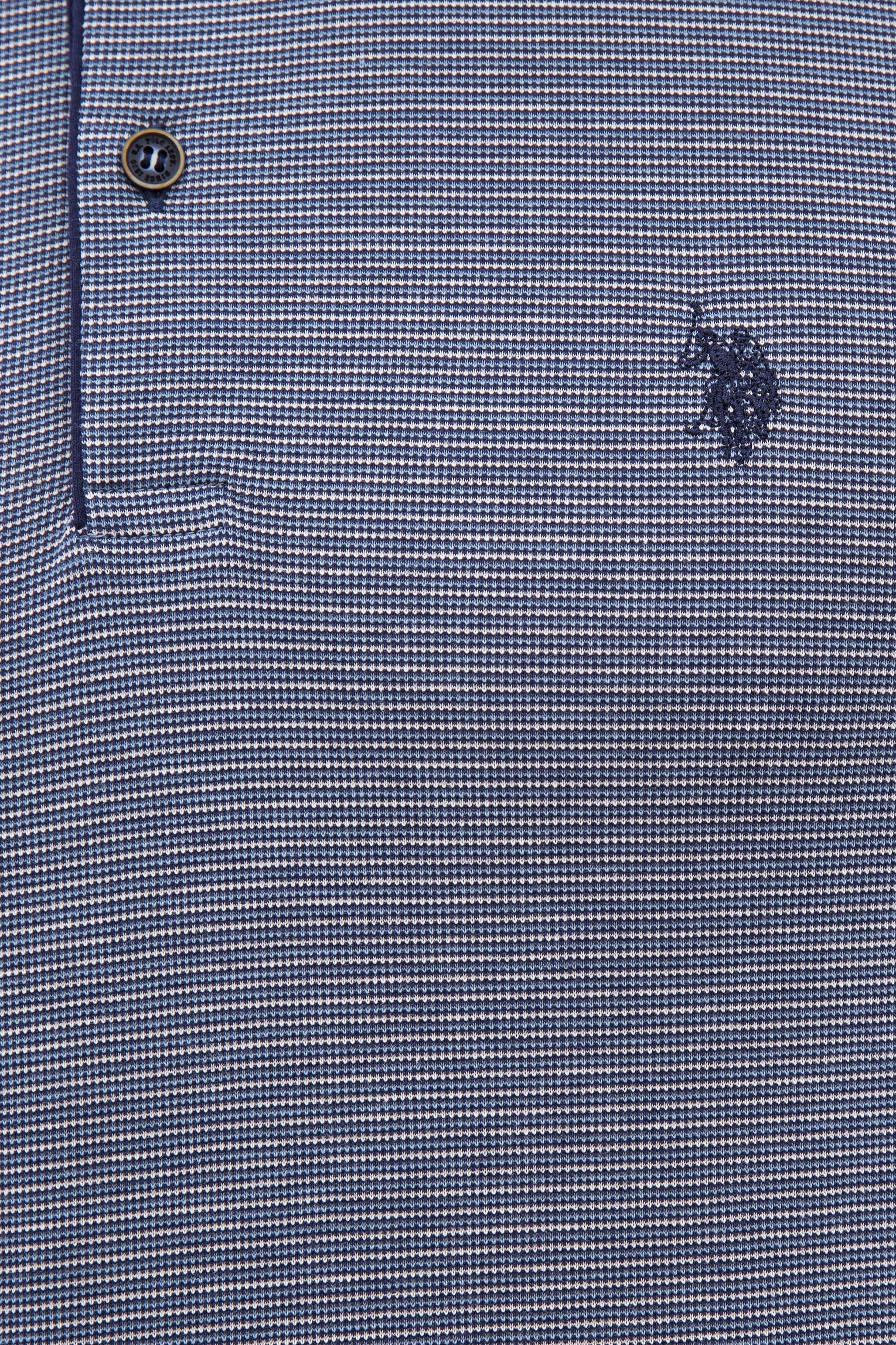 Erkek İndigo Polo Yaka Tişört - Image 5