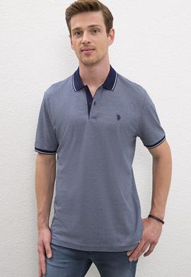 Erkek İndigo Polo Yaka Tişört - 50219209024