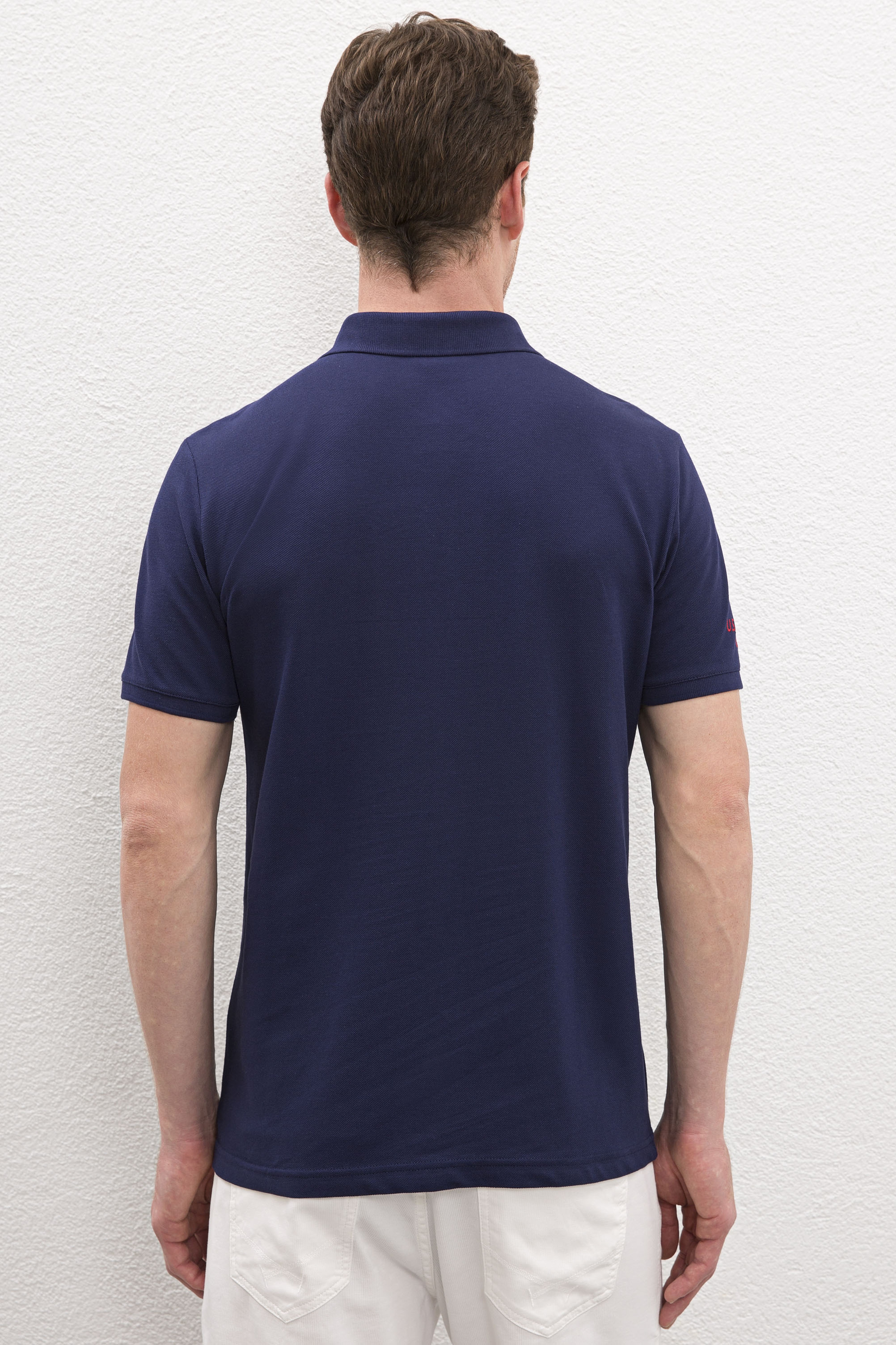 Erkek Lacivert Polo Yaka T-Shirt Basic