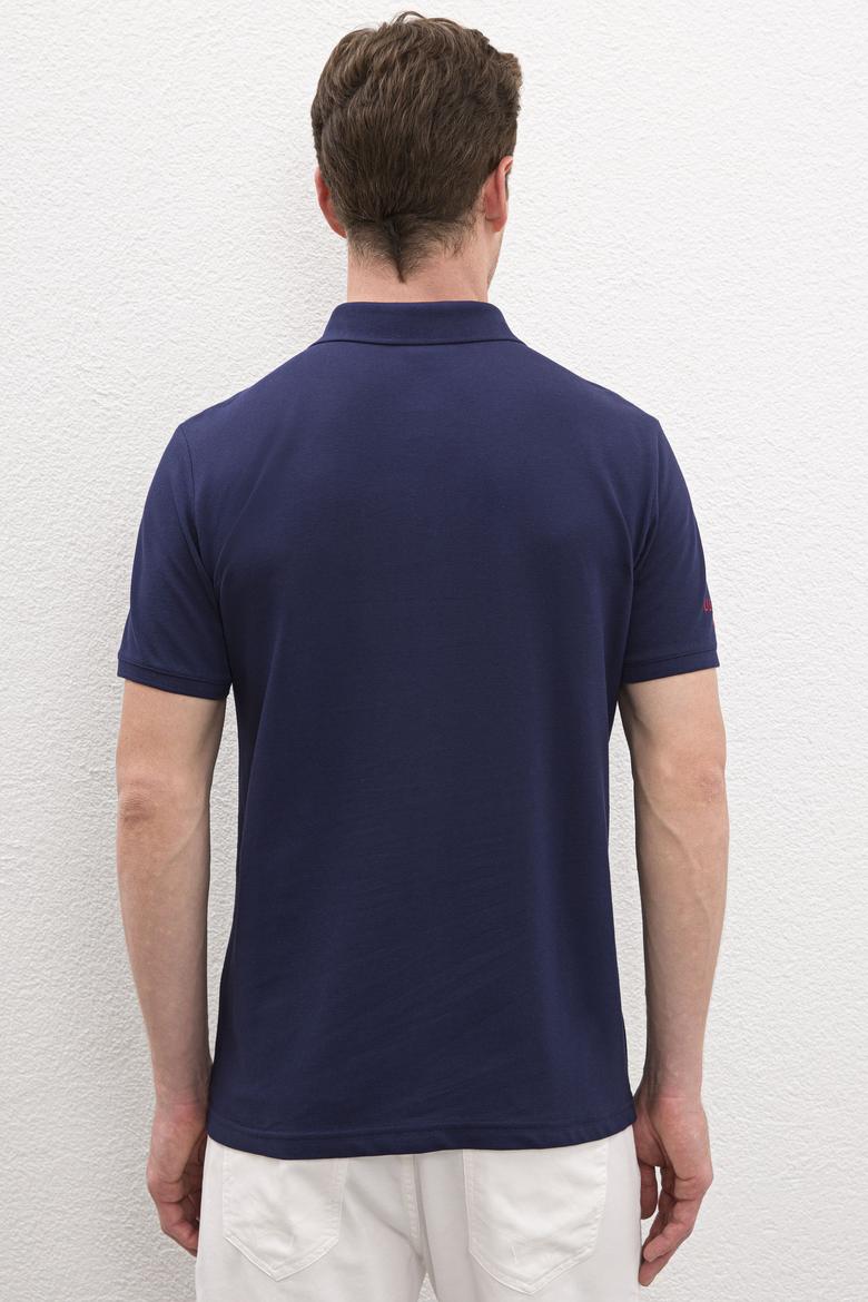 Erkek Lacivert Polo Yaka T-Shirt Basic - 50218822030