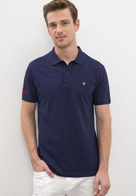Erkek Lacivert Polo Yaka T-Shirt Basic - 50218822030