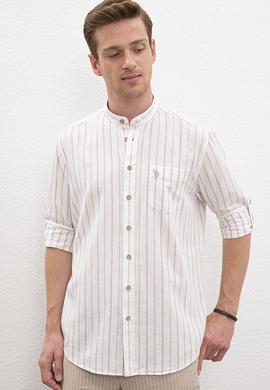 Erkek Kum Uzun Kollu Gömlek - 50218631015