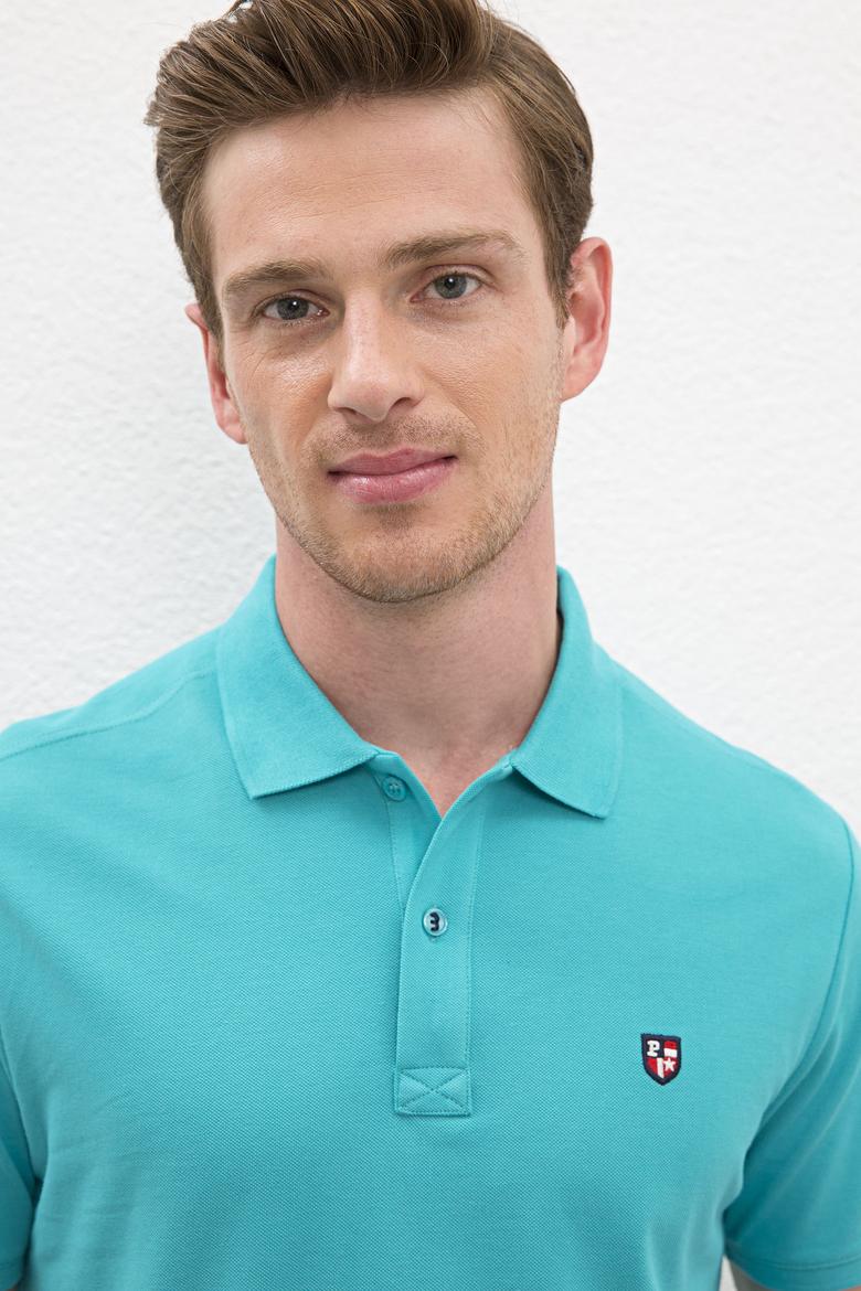 Erkek Aqua Polo Yaka T-Shirt Basic - 50218822098