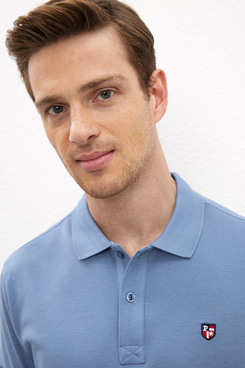 Erkek İndigo Basic Tişört - 50218822050