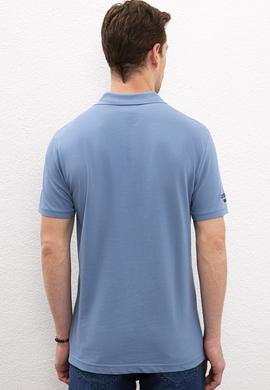 Erkek İndigo Basic Tişört - 50218822050