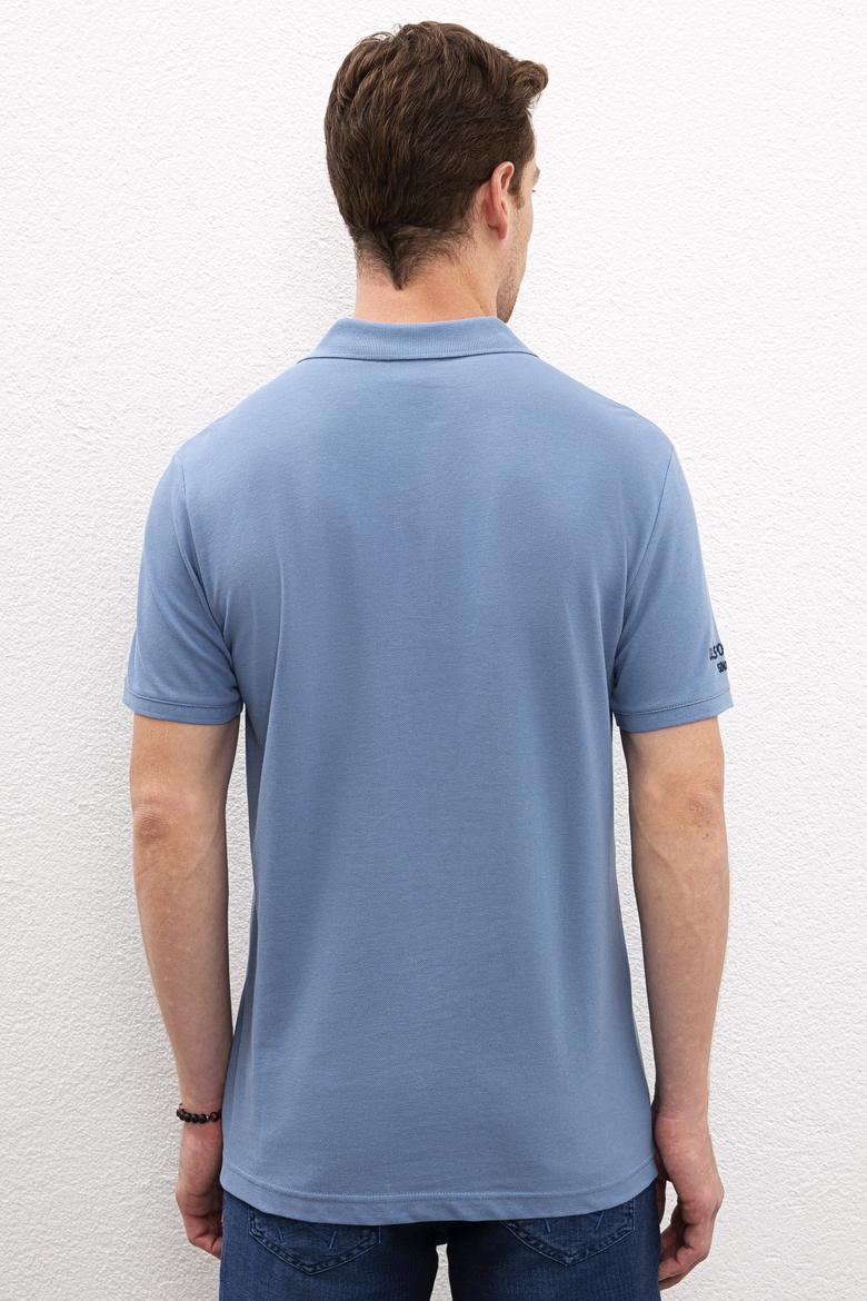 Erkek İndigo Basic Tişört - 50218822050