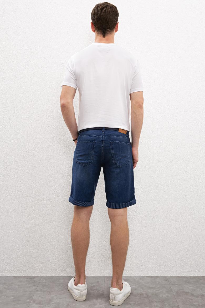 Erkek Mavi Denim Bermuda - 50219105011