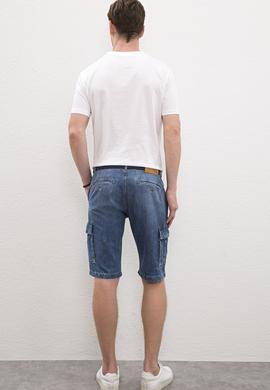 Erkek Mavi Denim Bermuda - 50219106004