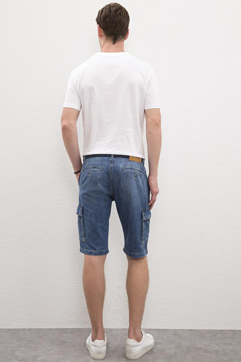 Erkek Mavi Denim Bermuda - 50219106004
