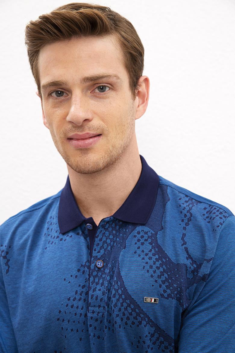 Erkek Kobalt Polo Yaka T-Shirt - 50219233041