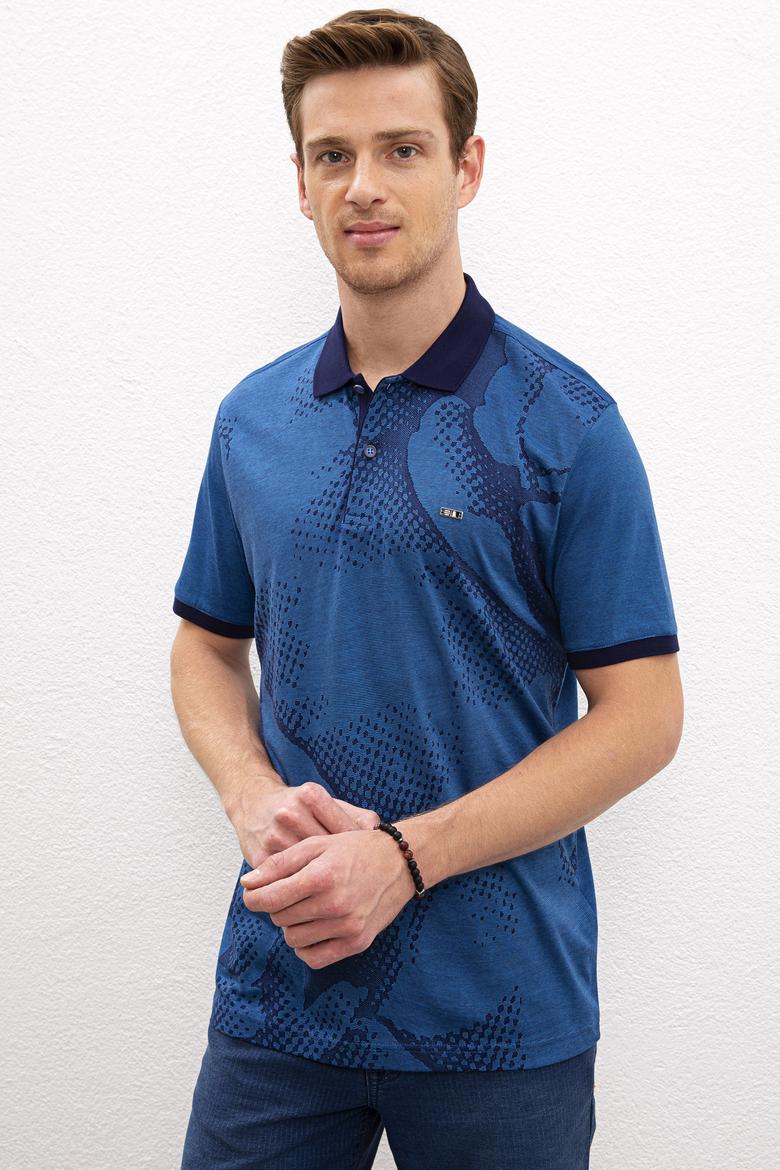 Erkek Kobalt Polo Yaka T-Shirt