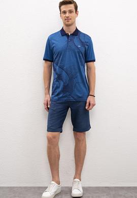 Erkek Kobalt Polo Yaka T-Shirt - 50219233041