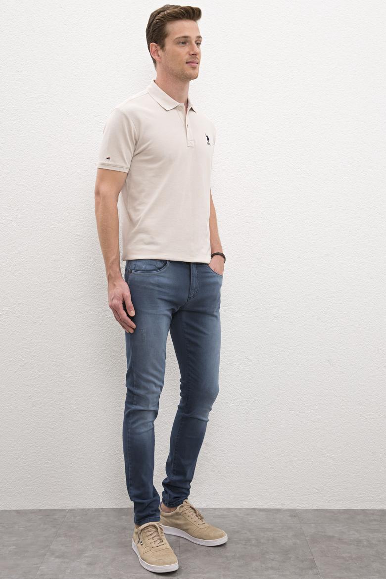 Erkek Mavi Denim Pantolon - 50219836003