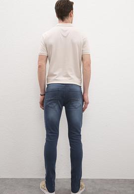 Erkek Mavi Denim Pantolon - 50219836003