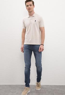 Erkek Mavi Denim Pantolon - 50219836003