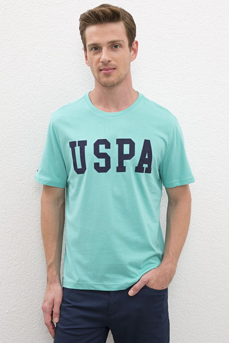 Erkek Mint Bisiklet Yaka Basic Tişört