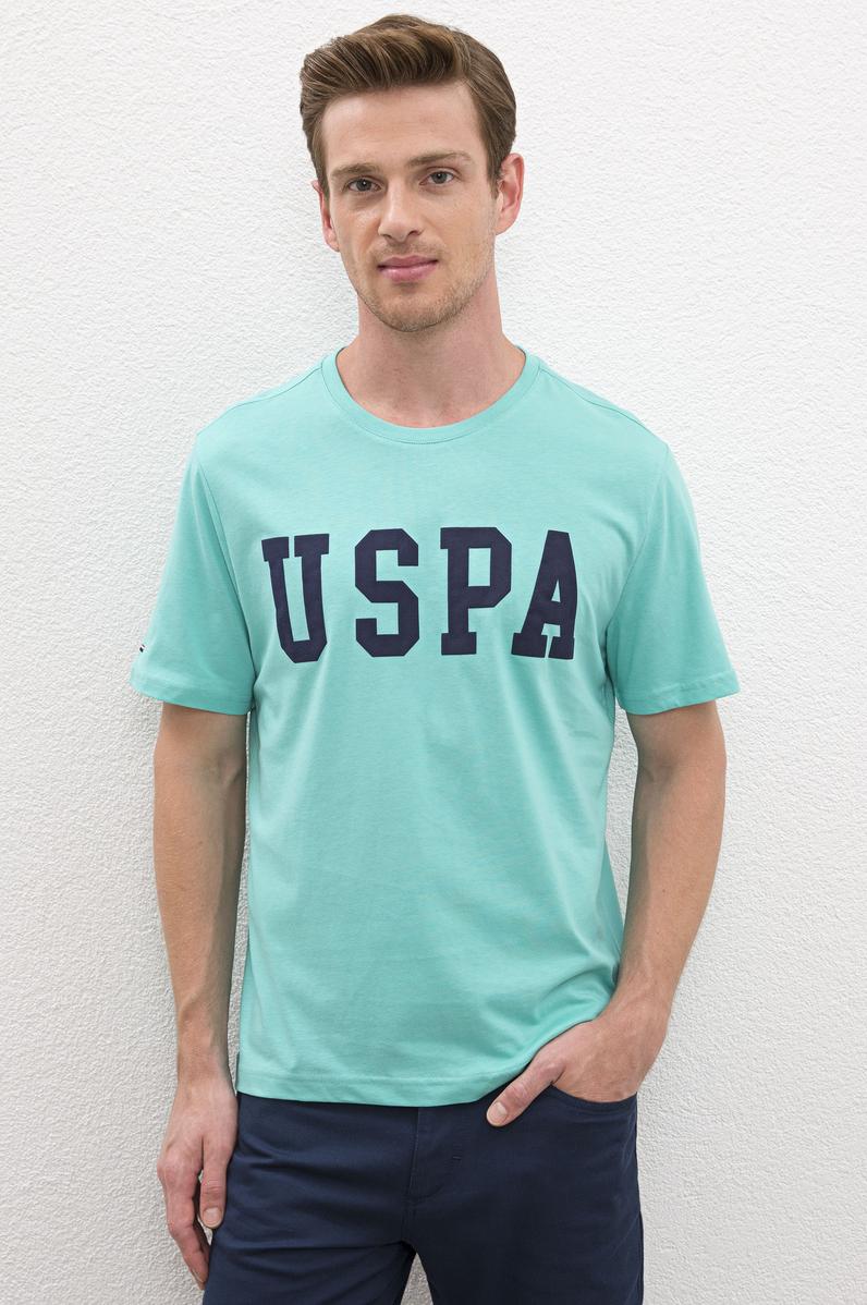 Erkek Mint Bisiklet Yaka Basic Tişört