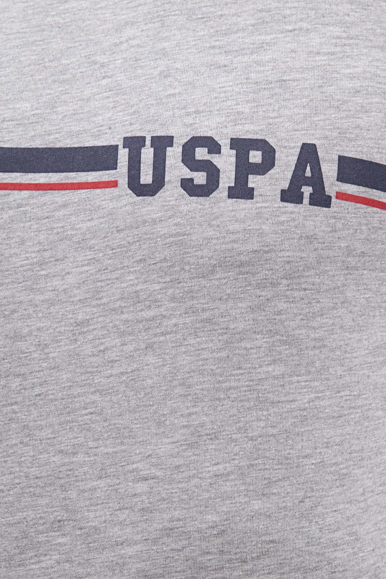 Erkek Gri Melanj Bisiklet Yaka T-Shirt - 50217772013