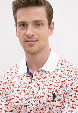 Erkek Beyaz Polo Yaka Tişört - 50217896008