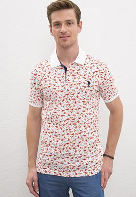 Erkek Beyaz Polo Yaka Tişört - 50217896008