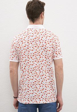 Erkek Beyaz Polo Yaka Tişört - 50217896008