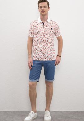 Erkek Beyaz Polo Yaka Tişört - 50217896008