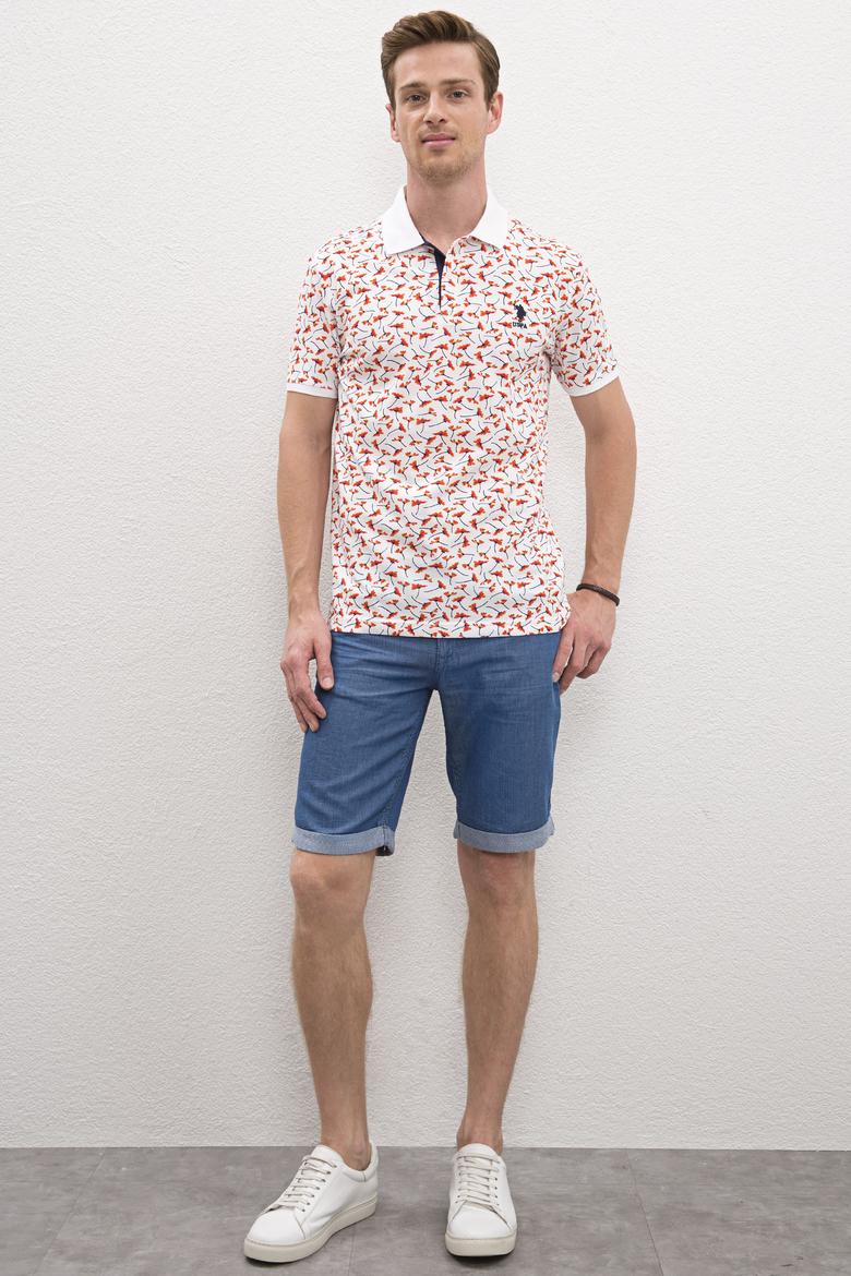 Erkek Beyaz Polo Yaka Tişört - 50217896008