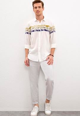 Erkek Yeşil Gömlek Uzunkol - 50218690002