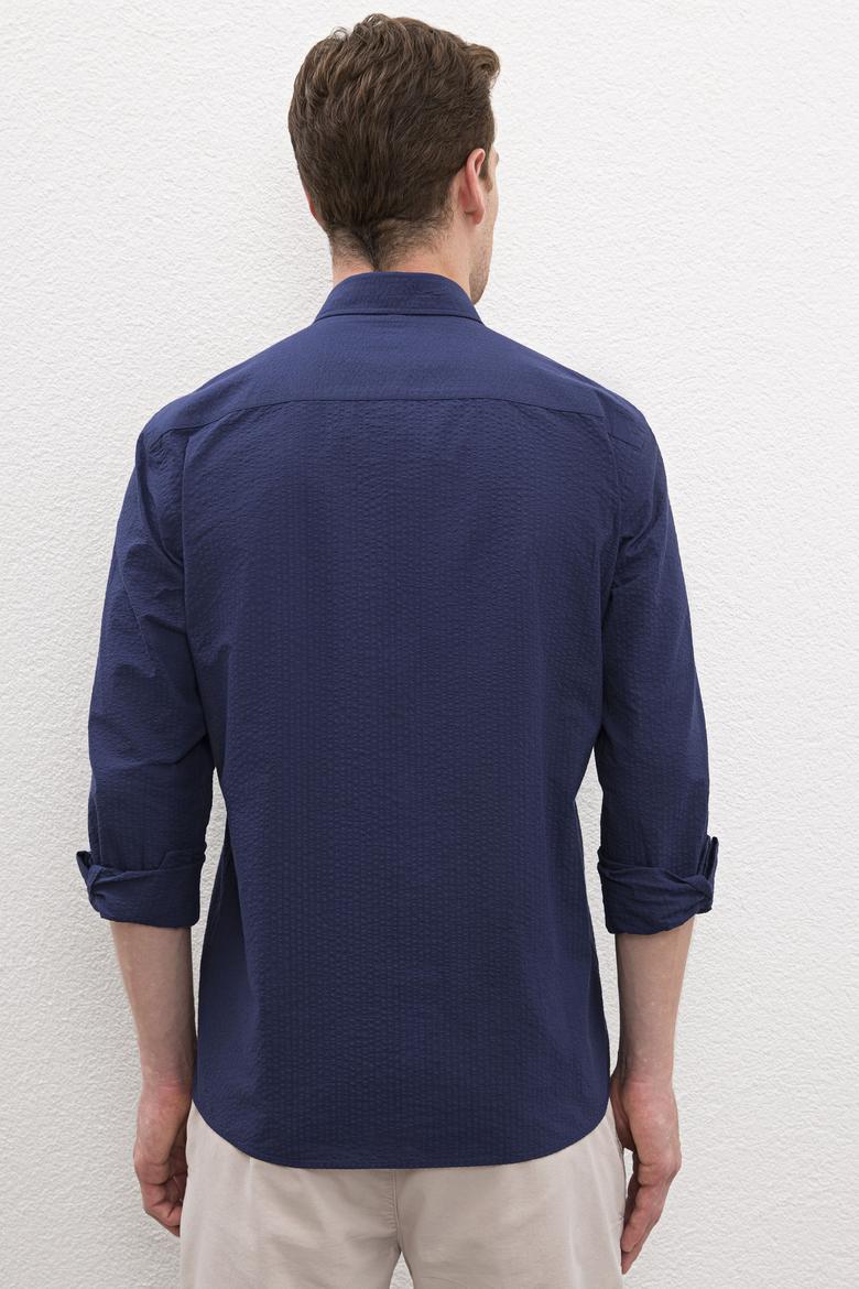 Erkek Lacivert Gömlek Uzunkol - 50218452005