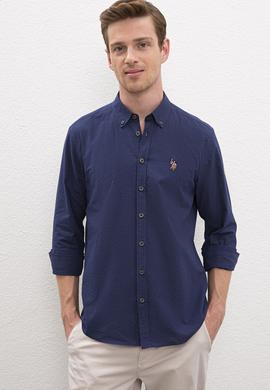 Erkek Lacivert Gömlek Uzunkol - 50218452005