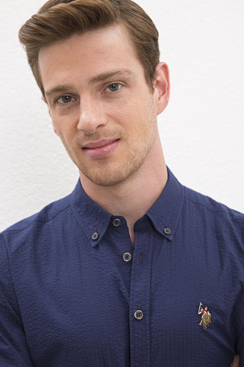 Erkek Lacivert Gömlek Uzunkol - 50218452005