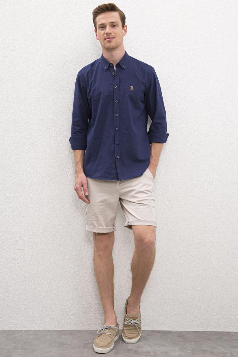 Erkek Lacivert Gömlek Uzunkol - 50218452005