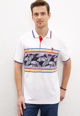 Erkek Beyaz Polo Yaka Tişört - 50218876016