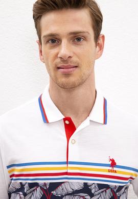 Erkek Beyaz Polo Yaka Tişört - 50218876016