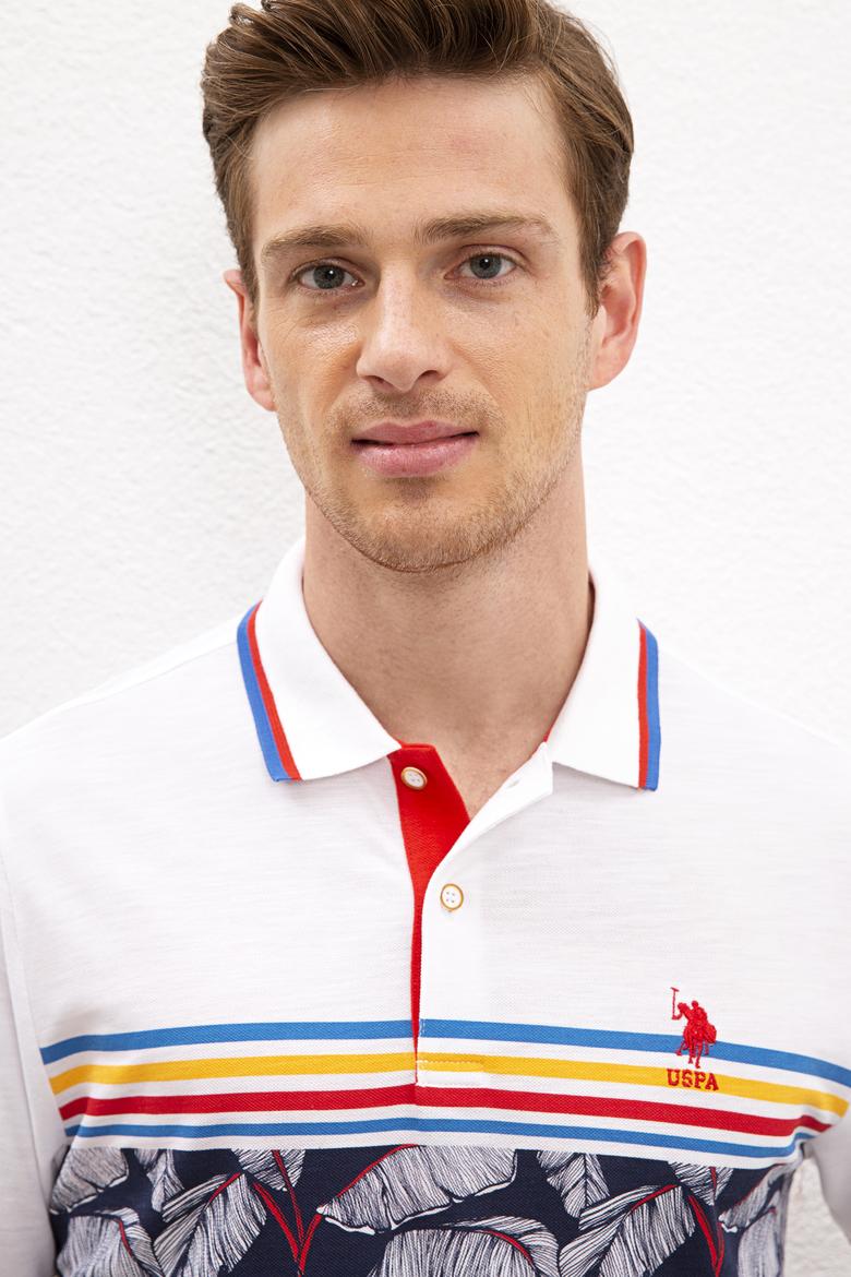 Erkek Beyaz Polo Yaka Tişört - 50218876016