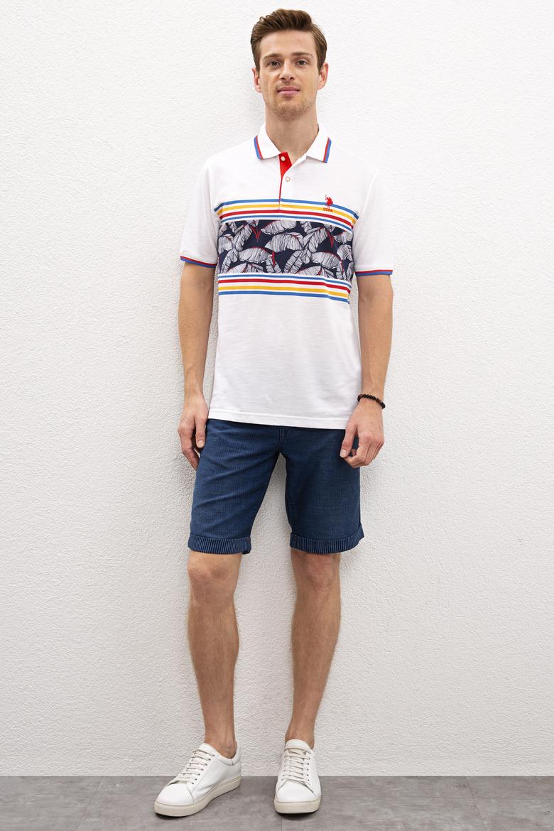 Erkek Beyaz Polo Yaka Tişört - 50218876016