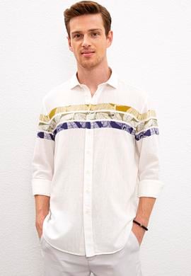 Erkek Yeşil Gömlek Uzunkol - 50218690002