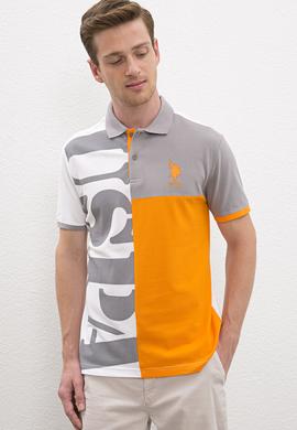 Erkek Gri Polo Yaka T-Shirt - 50219176024