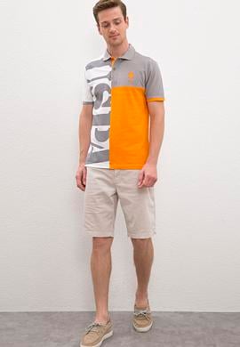 Erkek Gri Polo Yaka T-Shirt - 50219176024