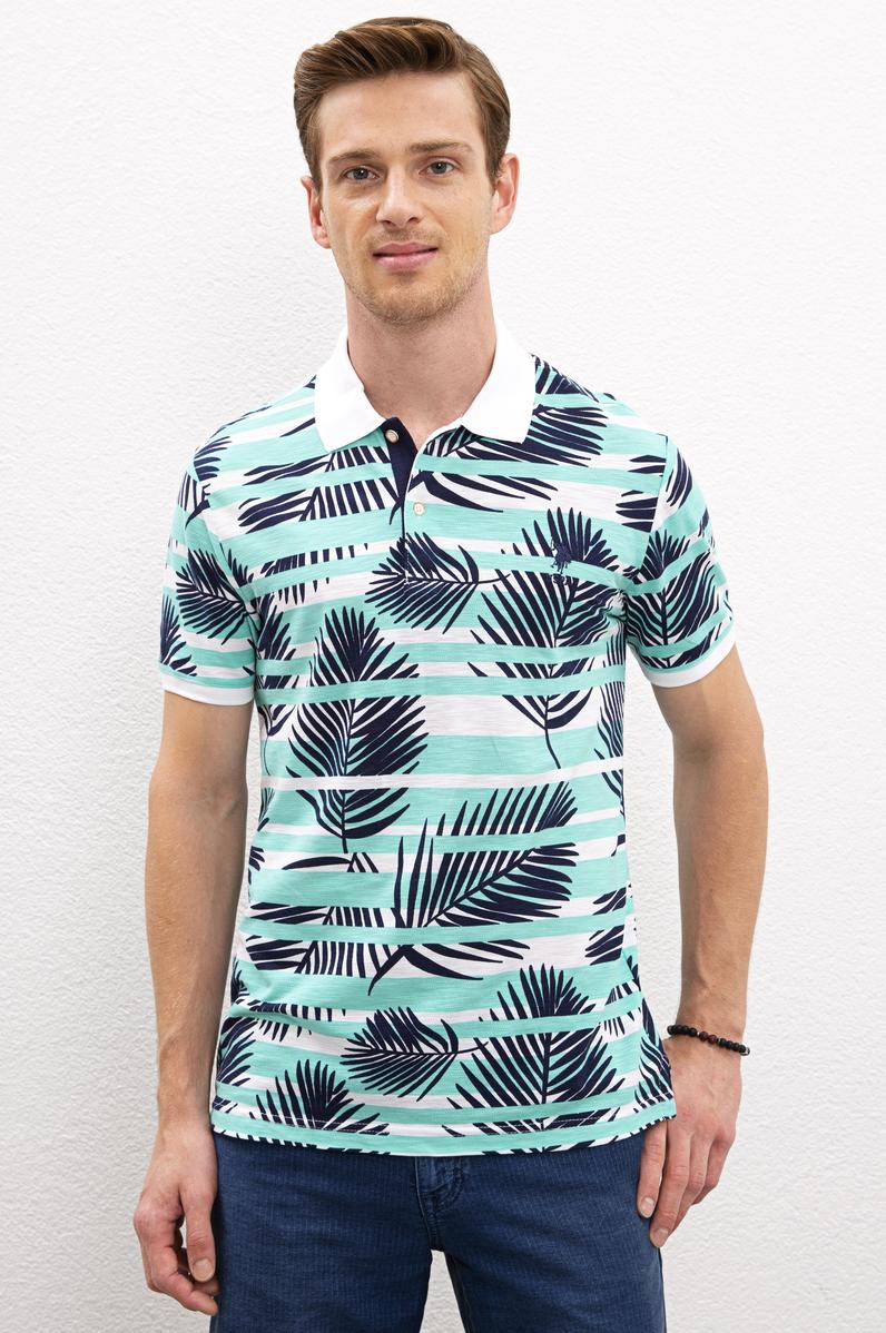 Erkek Mint Polo Yaka Tişört
