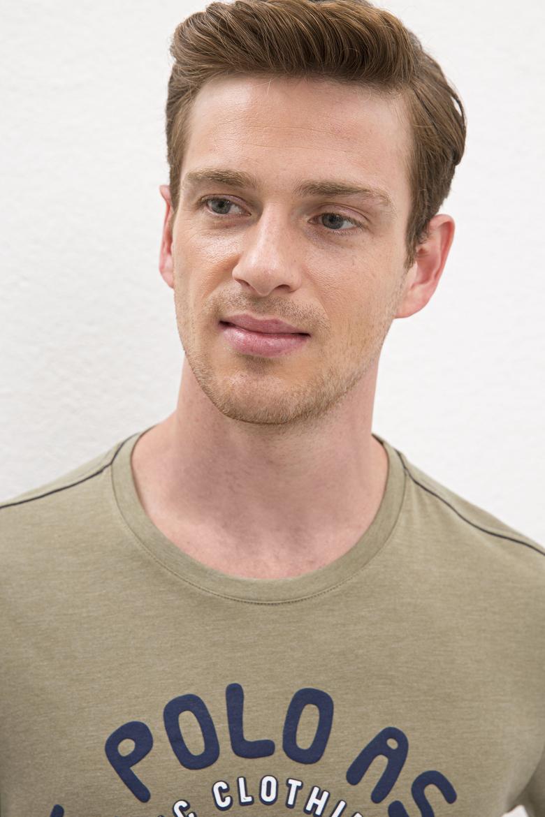 Erkek Haki T-shirt - 50219186025