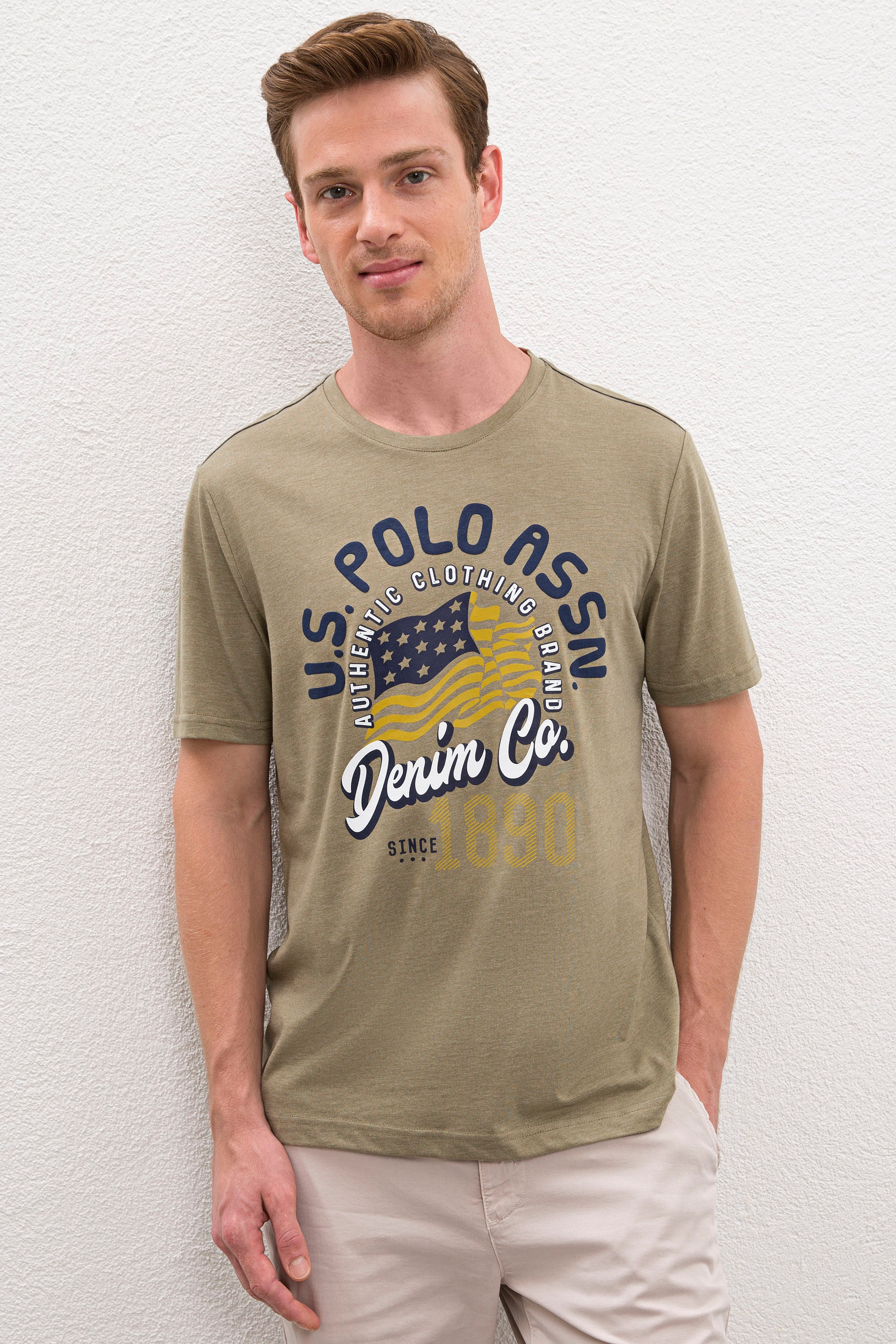 Erkek Haki T-shirt