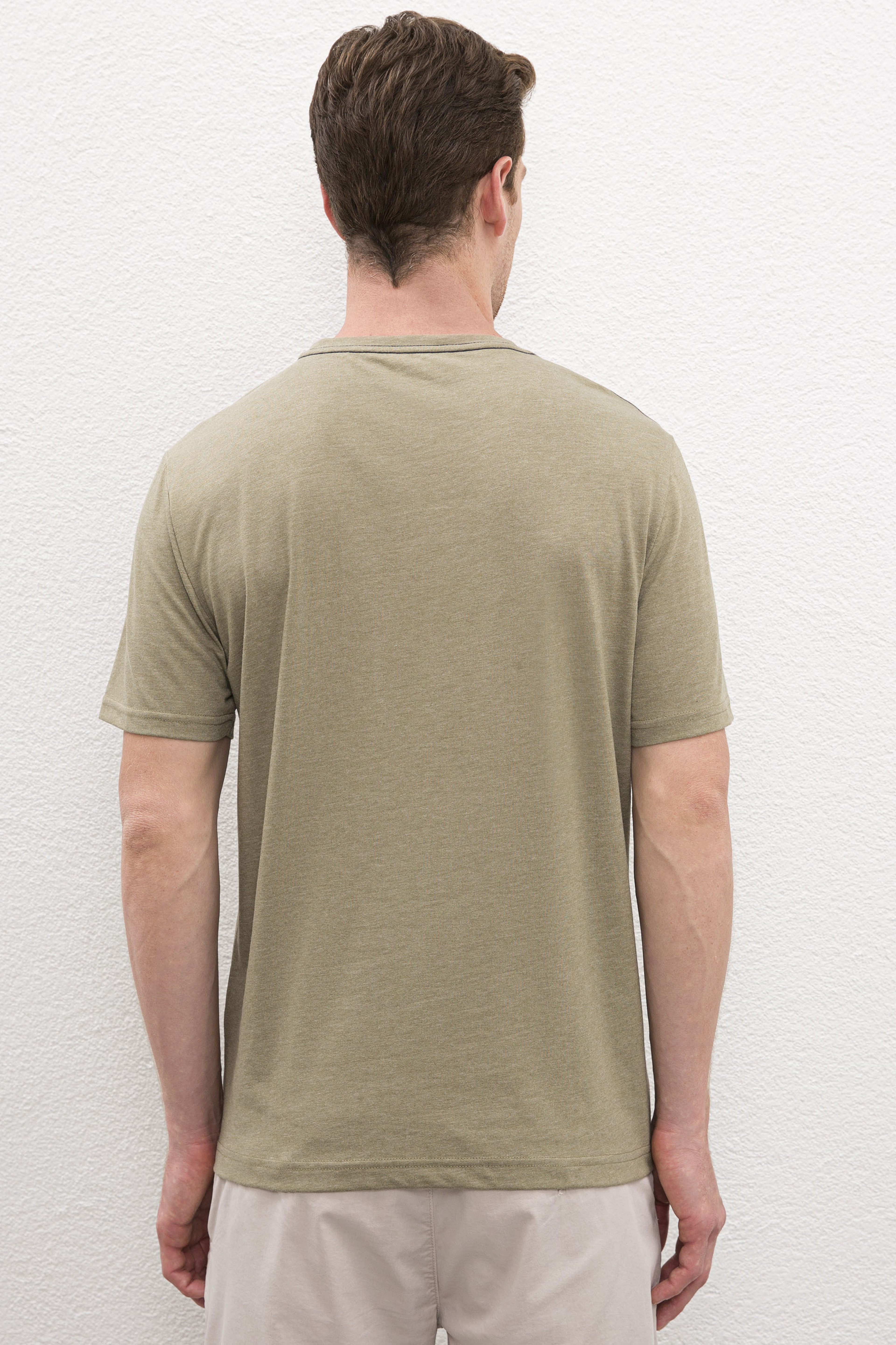 Erkek Haki T-shirt