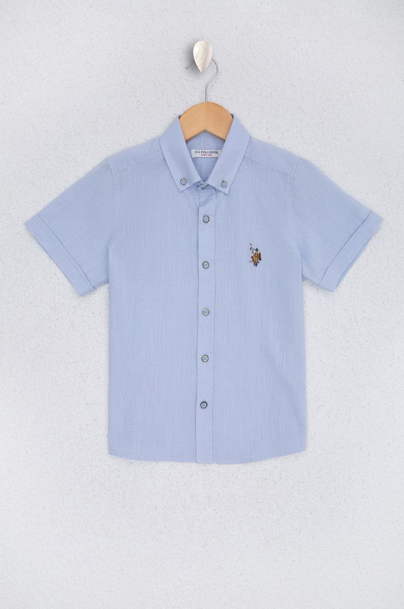 Erkek Çocuk Açık Mavi Gömlek Kısakol