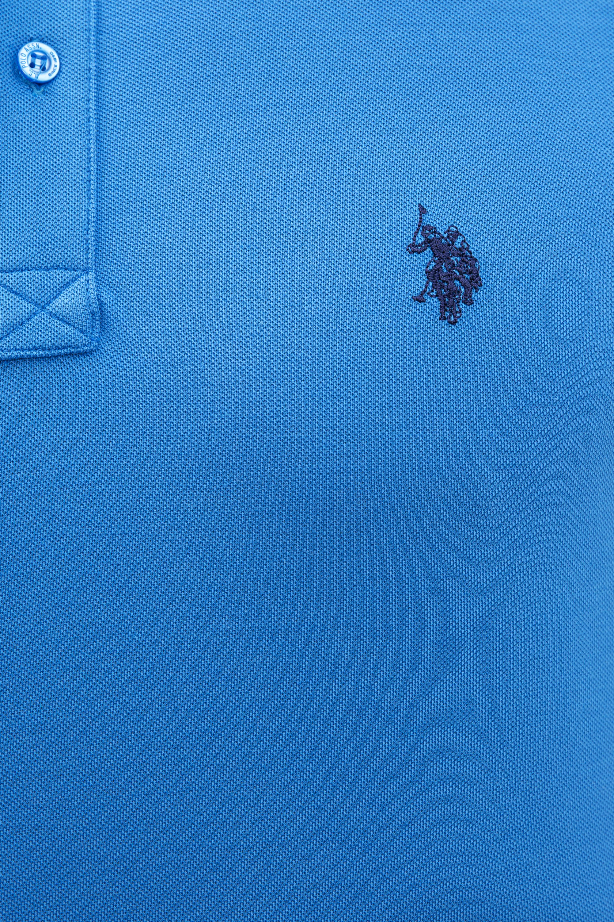 Erkek Kobalt Basic Polo Yaka Tişört - Image 4