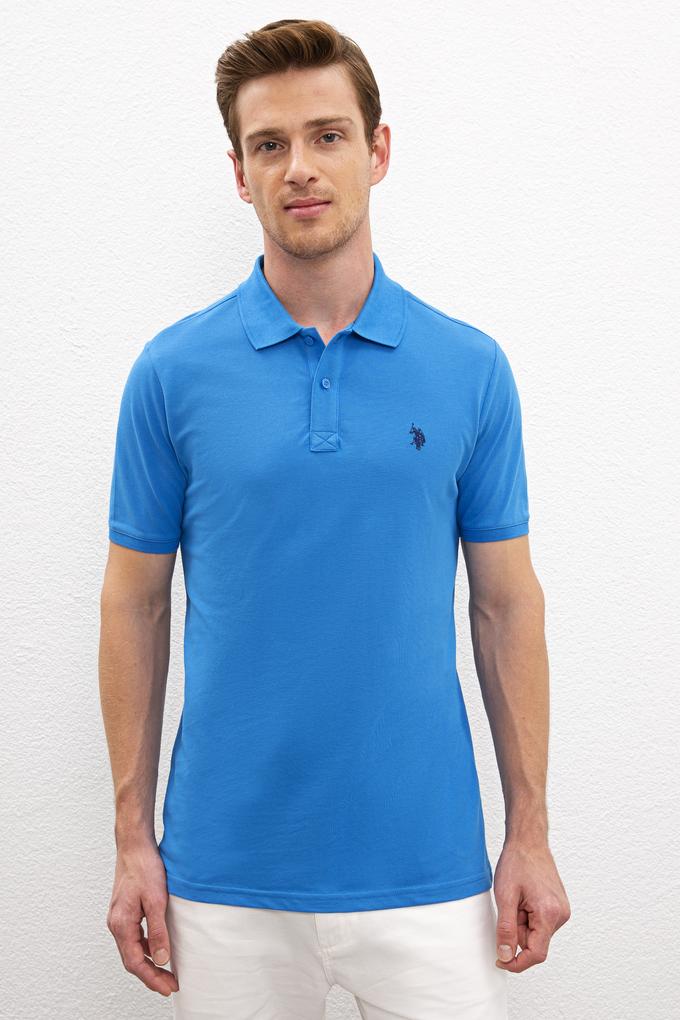 Erkek Kobalt Basic Polo Yaka Tişört